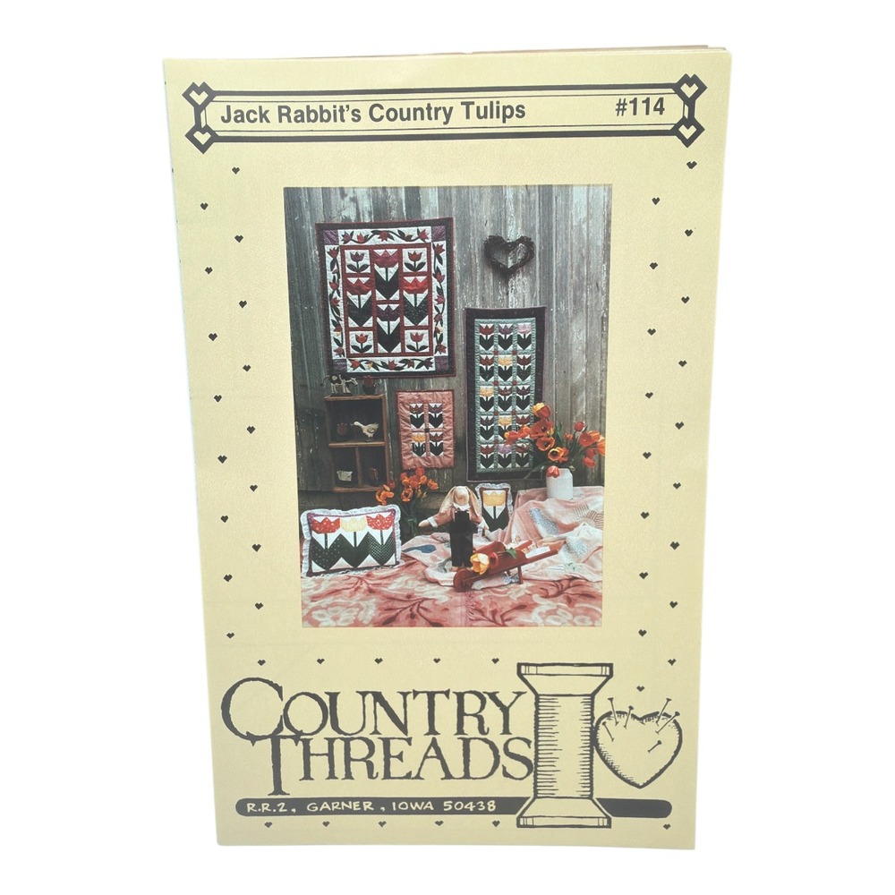 Country Threads Jack Rabbit's Country Tulips 114 Pattern NEW 1986